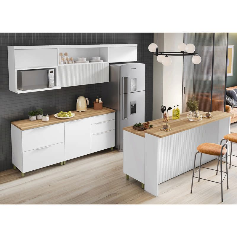 Cozinha modular Marquesa branco 8 peças